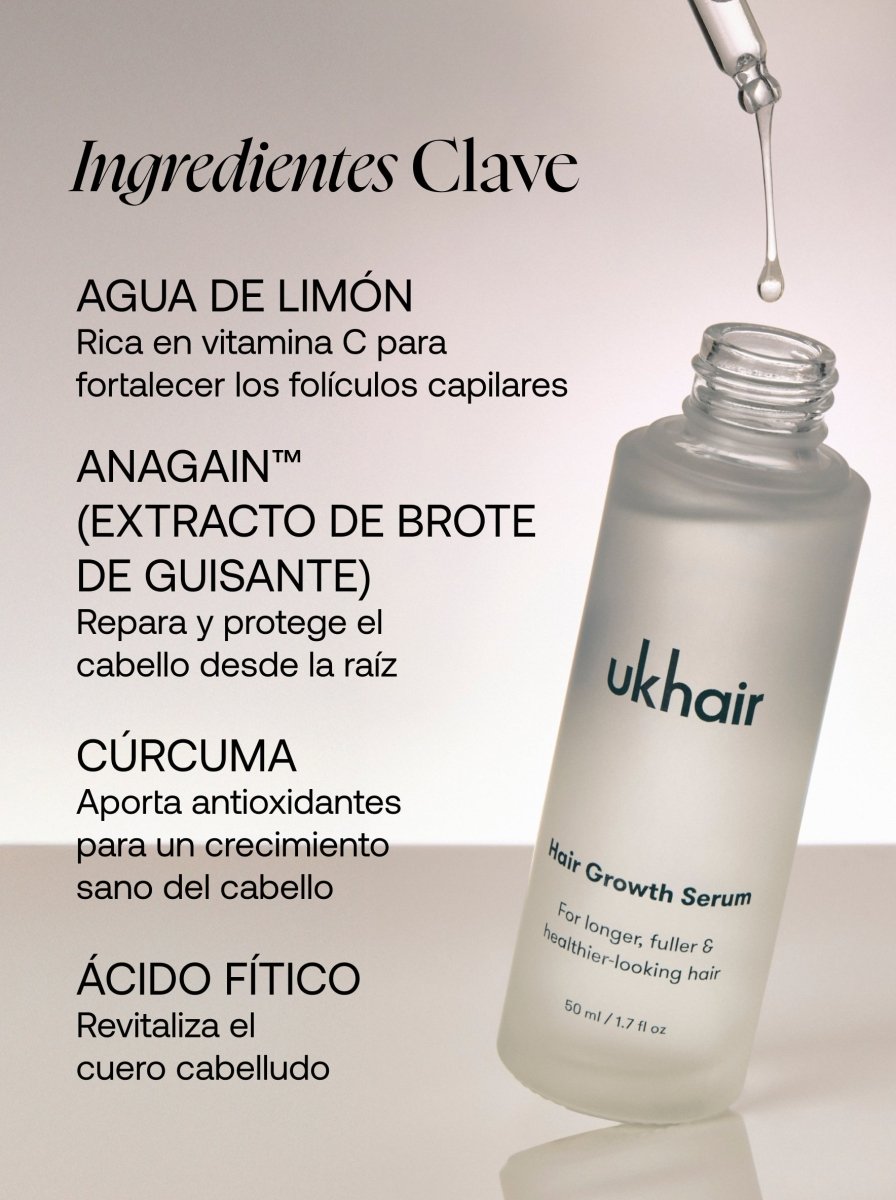 Sérum de Crecimiento del Cabello + Suplementos Capilares Avanzados + Advanced Scalp Dermaroller - UKLASH España