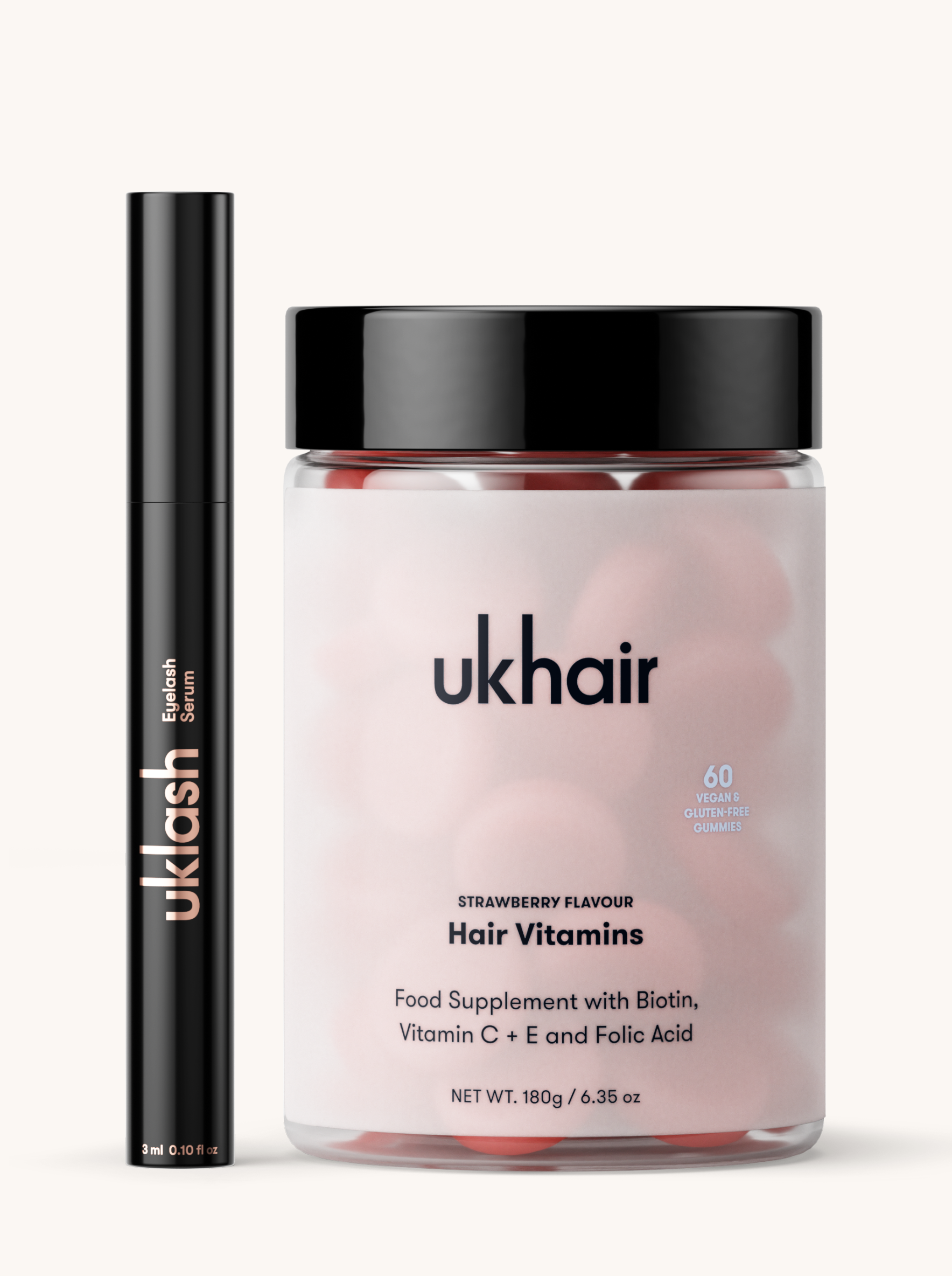 Set Sérum de Crecimiento de Pestañas + Vitaminas para el Cabello